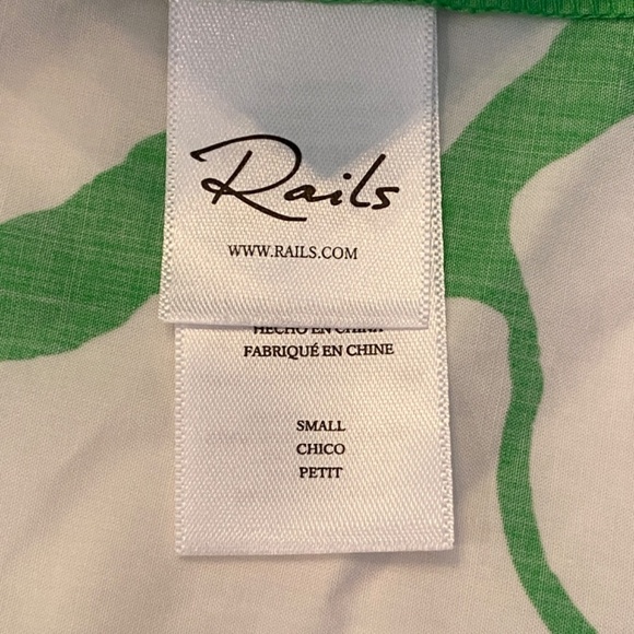 New! Rails Seville midi Dress in Lotus Green smocked floral nwot 33452 - Picture 12 of 16